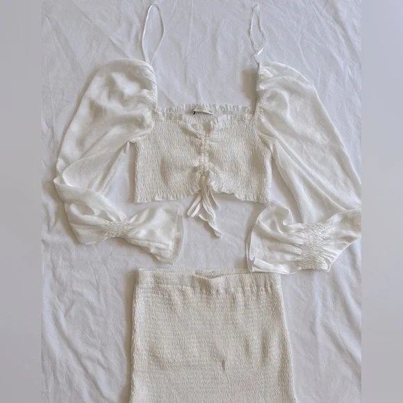 Miss Lola White Top & Skirt Set - Picture 9 of 9